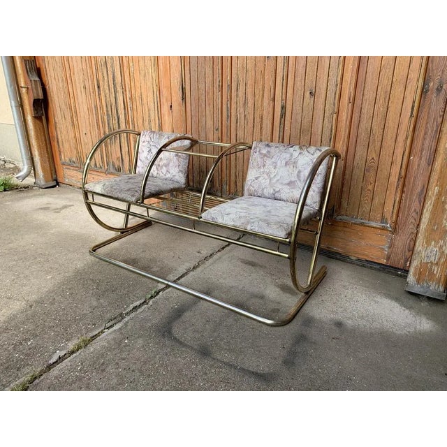 Vintage Brass Bench, 1960s For Sale - Image 6 of 6