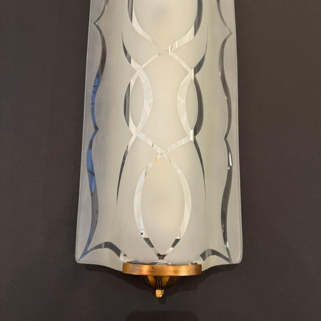 Metal Mid-20th Century Pair Art Moderne Wall Sconces France For Sale - Image 7 of 9
