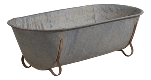 Antique Galvanised Zinc Tub