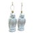 Vintage Hollywood Regency White Ceramic Owl Table Lamps - Pair For Sale
