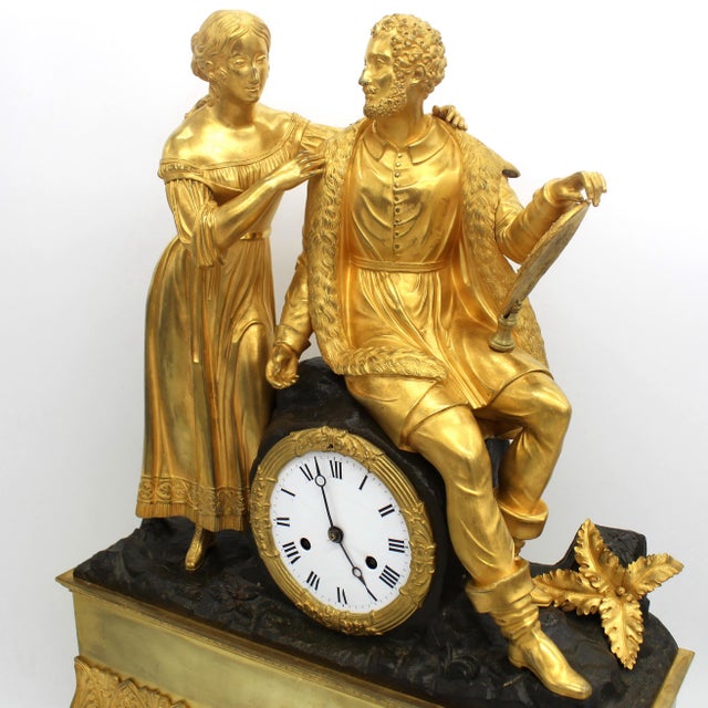 Traditional Antique French Charles X Ormolu Pendulum Clock For Sale - Image 3 of 10