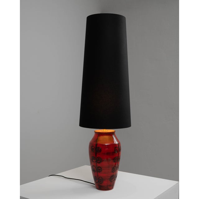 Early 20th Century 20th Century German Ceramic Table Lamp For Sale - Image 5 of 18