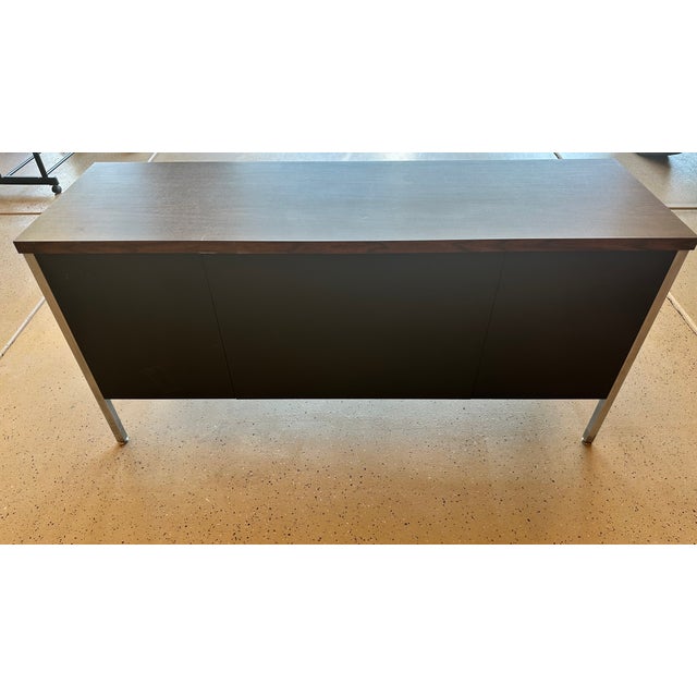 Vintage MCM Black Metal Tanker Credenza For Sale In Phoenix - Image 6 of 15