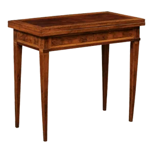 19th C. French Petite-Size Flip Top Table 'Transitional to a Card/Games Table'