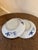 Stunning quality pair of antique Japanese imari blue and white chargers, having a quality pair of antique Japanese imari...