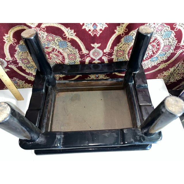 Wood Antique Chinese Small Bench Stool For Sale - Image 7 of 7