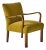 Scandinavian Art Deco Walnut Chair With Mohair Upholstery, 1940's. For Sale