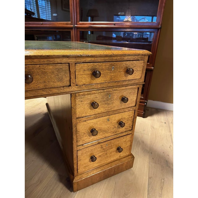 Antique Partners Desk, 1890s For Sale - Image 6 of 14