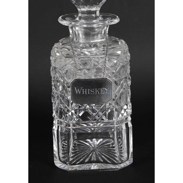 Antique Victorian Hobnail Cut Crystal Decanters, 1880, Set of 2 For Sale - Image 13 of 18