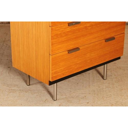 1960s Mid-Century Oak Chest of Drawers with Chrome Legs by John and Sylvia Reid for Stag, 1960s For Sale - Image 5 of 11