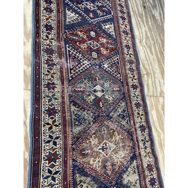 Tribal Antique Shirvan/Caucasian Runner, as Is 3'7" X 9'10" C-1880's For Sale - Image 3 of 10
