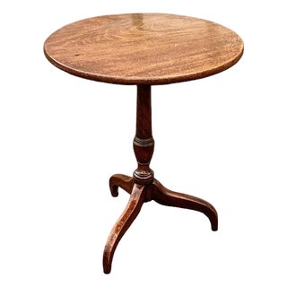 Georgian Mahogany Tilt-Top Wine Table For Sale