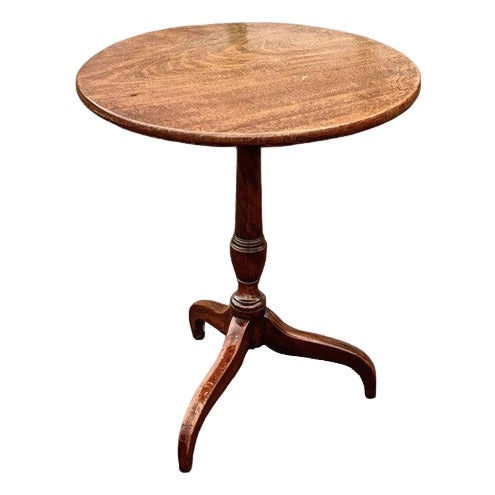 Georgian Mahogany Tilt-Top Wine Table For Sale