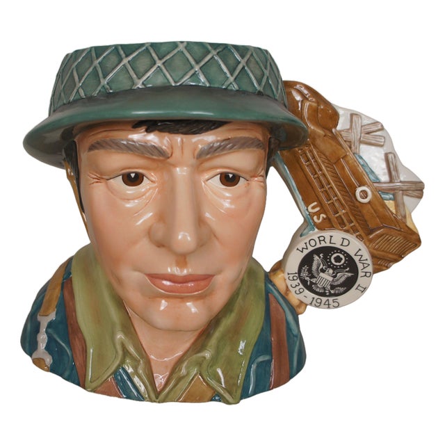 American Royal Doulton u.s. Military Soldier World War II Toby Character Jug For Sale