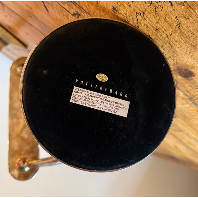 Vintage Silver Plated Pottery Barn XL Santa Candle Holder/Display/Server For Sale - Image 9 of 9