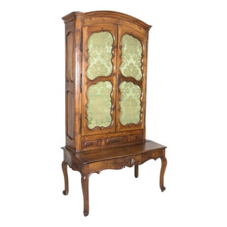 Rare 18th Century French Louis XV Period Walnut Lyonnaise Chateau Bonheur Du Jour or Secretary For Sale