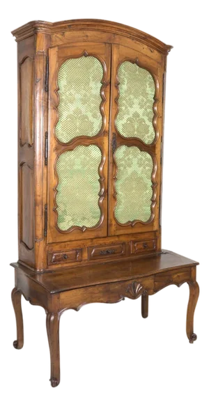 Rare 18th Century French Louis XV Period Walnut Lyonnaise Chateau Bonheur Du Jour or Secretary