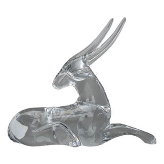 Loet Vanderveen for Baccarat Crystal Antelope For Sale