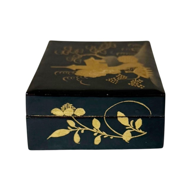 Black Early 19th Century Chinese Black Lacquer Box For Sale - Image 8 of 10
