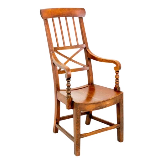 Farmhouse Elm Armchair, 1800s For Sale