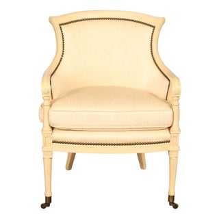 Henredon French Directoire Style Painted Armchair For Sale