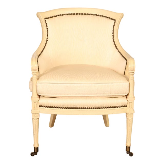 Henredon French Directoire Style Painted Armchair For Sale