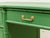 Mid 20th Century Emerald Faux Bamboo Desk For Sale - Image 11 of 11