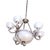Late 20th Century Neo-Classical Cast Bronze Chandelier With Frosted Crystal Hand-Cut Globes For Sale