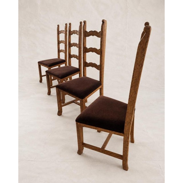 Danish Carved Oak Dining Chairs in the style of Skønvirke, 1930s, Set of 4 For Sale - Image 13 of 13