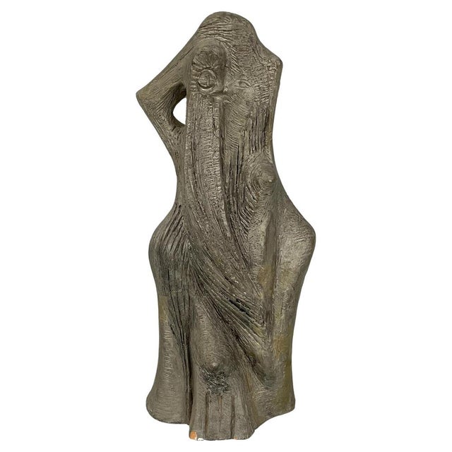 Italian Modern Abstract Sculpture in Dark Gray Terracotta by Edmondo Cirillo, 1968 For Sale - Image 17 of 17
