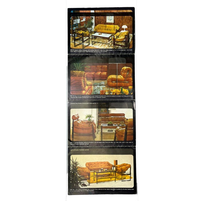 Percival Lafer Mp-116 Modular Lounge Chair Unit Set, Dark Leather, Brazil, 1973 For Sale - Image 6 of 12
