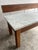 Vintage Marble Console Table with Floating Wooden Screen For Sale - Image 5 of 9