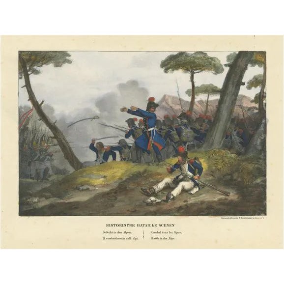 The Alpine Encounter, 1834, Paper For Sale