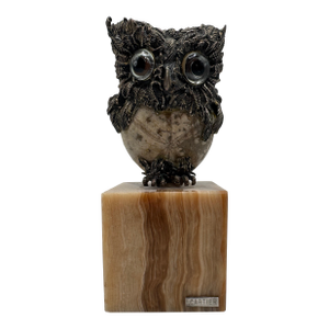 1970s Aurelio Teno Limited Edition Cartier Owl Sculpture