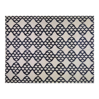 Moroccan Modern Hand Knotted Wool Rug, 8'8''x11'2'' For Sale