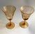 Glass Antique Needle Etch Amber Crystal Glasses - Set of 4 For Sale - Image 7 of 8