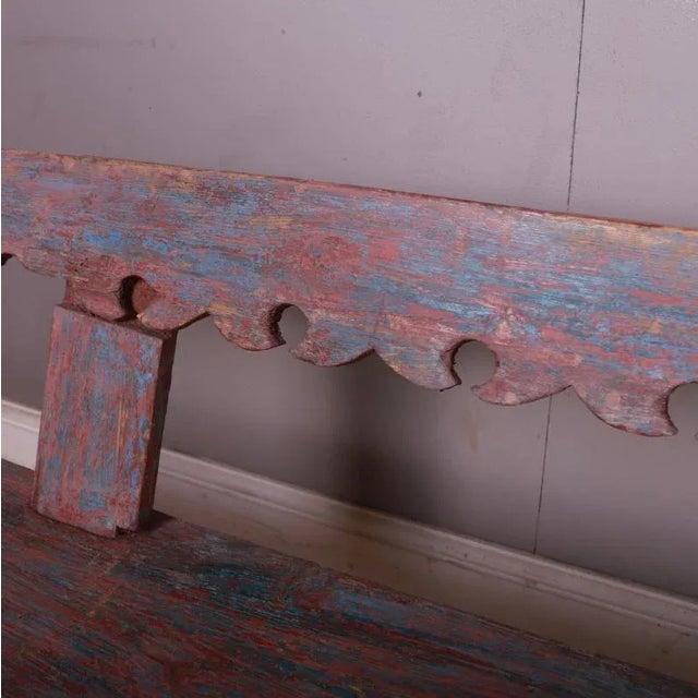 Austrian Painted Bench For Sale - Image 5 of 8
