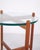 Swedish Cherrywood Side Table with Round Glass Top, 1960s For Sale - Image 4 of 10
