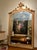 Tuscan Neoclassical Pink Lacquered and Double Gold Leaf Framed Pier Mirror in Mercury Glass, Italy, 18th Century For Sale - Image 5 of 9