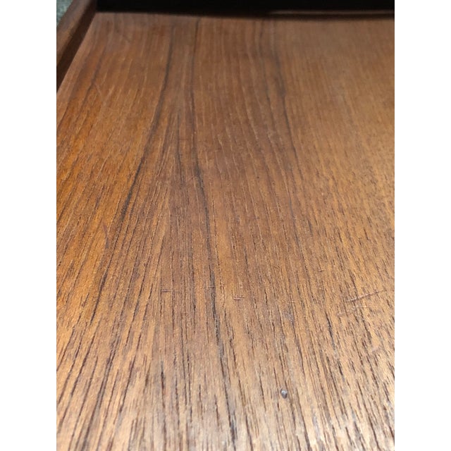 Vintage Mid Century Modern Solid Teak Serving Tray For Sale - Image 9 of 11