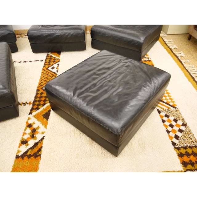 Mid-Century Modern Modular Leather Sofa from De Sede, 1970s, Set of 5 For Sale - Image 10 of 13