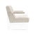 Modern Pasargad Home Tribecca Acrylic and Velvet Accent Chair, Ivory For Sale - Image 3 of 6