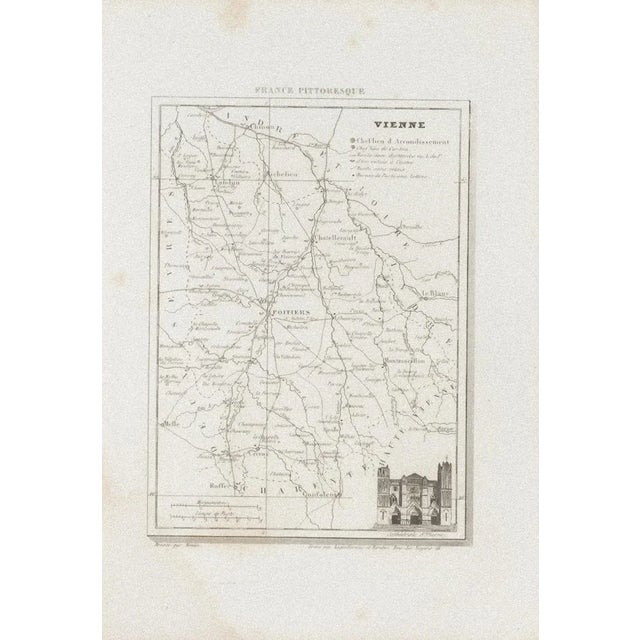 Map of Vienne is an original etching realized by an anonymous engraver of the 19th Century. Belongs to the Series of...