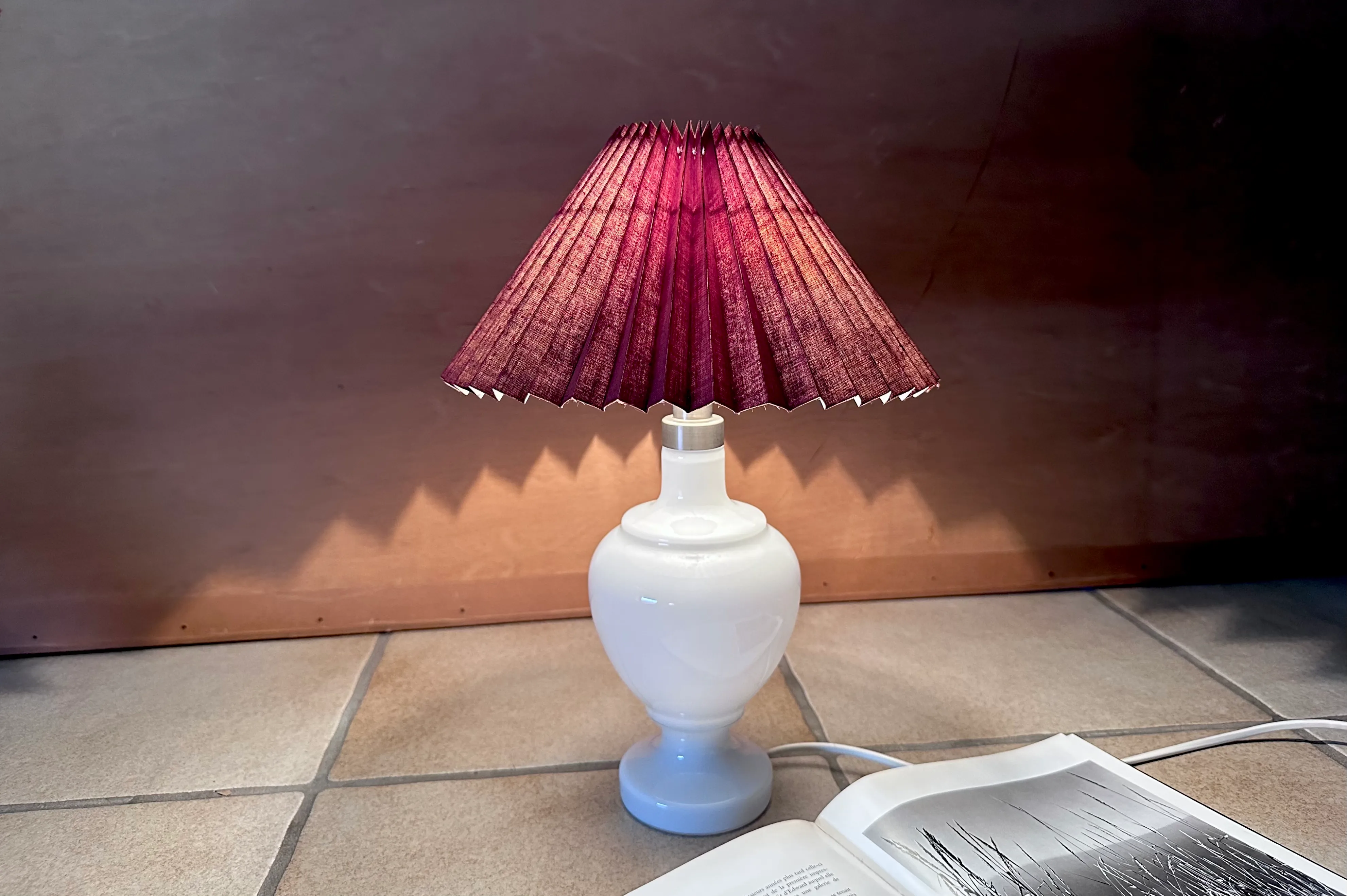 Model Roma Opaline Glass Table Lamp by Anne Grethe Von Halling