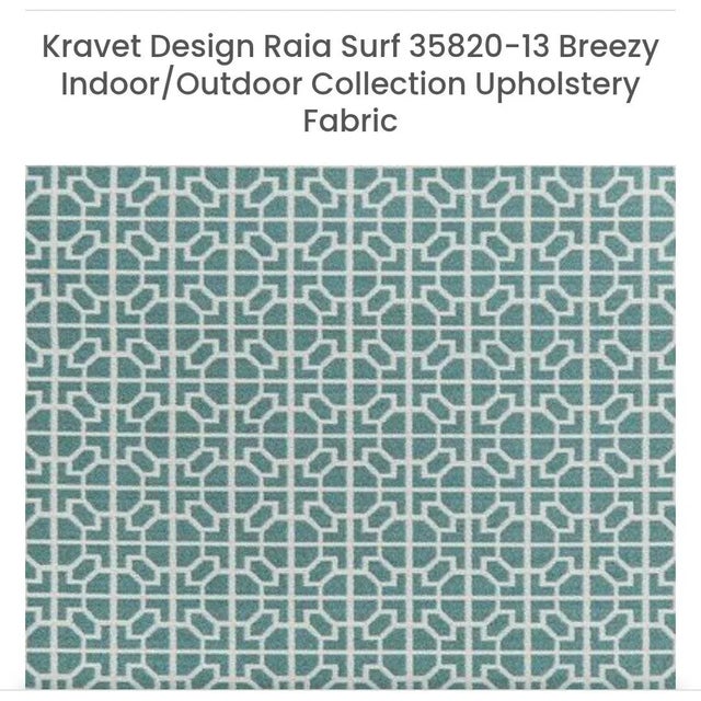 Kravet Raia Surf Breezy Indoor Outdoor Collection Upholstery Fabric- 10 Yards For Sale - Image 13 of 15