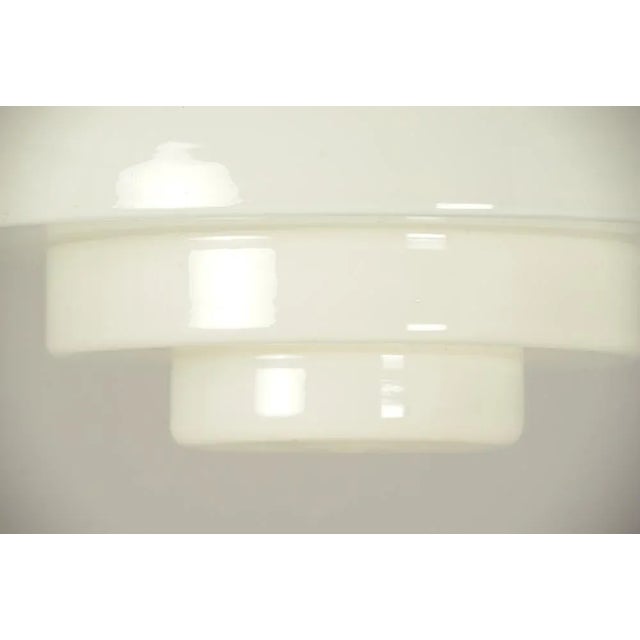 Opaque White Glass Ceiling Lamp, 1930s For Sale - Image 6 of 9