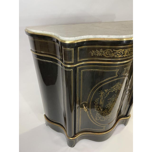 Blackened Wood Cabinet Napoléon 3 For Sale - Image 5 of 12