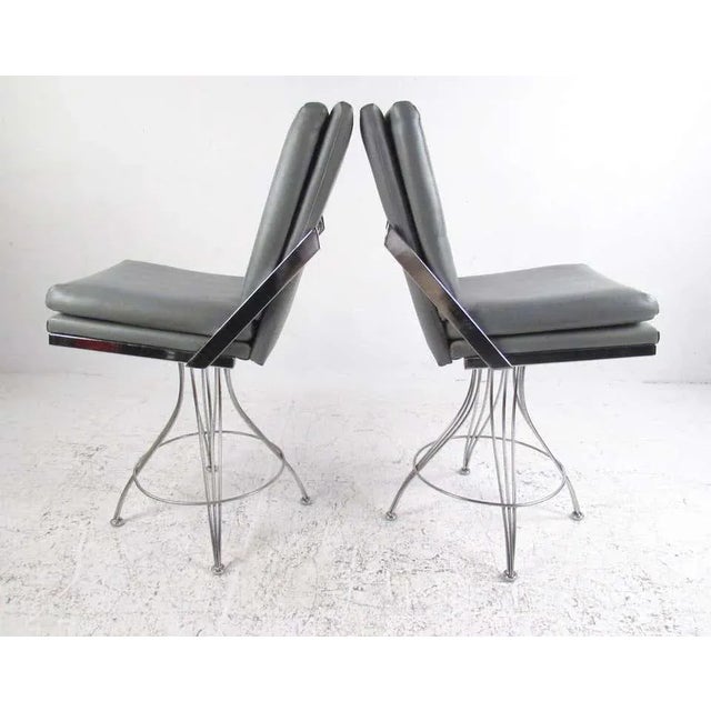 Contemporary Modern Swivel Counter Stools - a Pair For Sale - Image 3 of 13