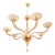 1980s Amber-Brown Neoclassical Murano Chandelier For Sale