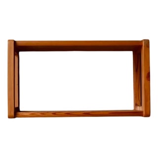 Scandinavian Brutalist Pine Wall Shelf, 1970s For Sale